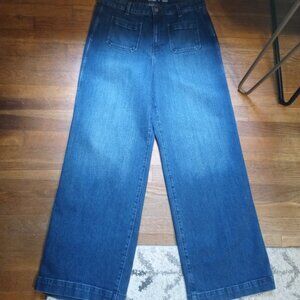OLD NAVY extra high rise trouser wide leg jeans in rhie (sz14)
